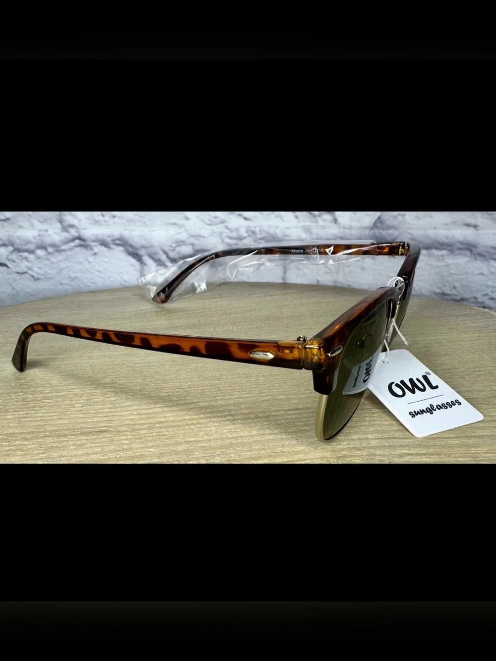 OWL Tortoiseshell Clubmaster Sunglasses NWT!